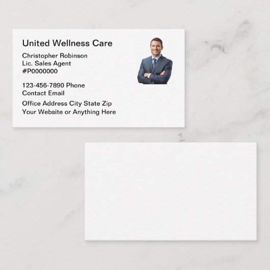 写真保険代理店名刺 名刺 (正面/裏面)