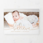 写真信じ 三つ折りクリスマスカード (カバー)