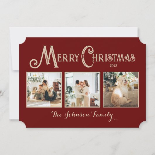 写真入りオリジナルクリスマスカード シーズンカード (正面)