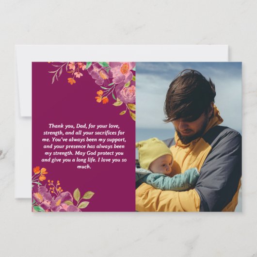 写真入りオリジナル父の日カード シーズンカード (正面)