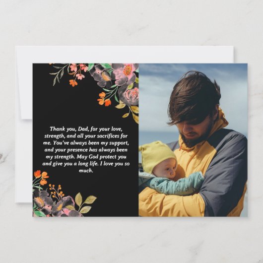 写真入りオリジナル父の日カード シーズンカード (正面)