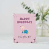 写真入りオリジナル誕生日カード ポストカード (スタンド正面)