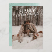 写真入りオリジナル ハッピーホリデーズカード シーズンカード (正面/裏面)
