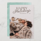 写真入りオリジナル ハッピーホリデーズカード シーズンカード (正面/裏面)