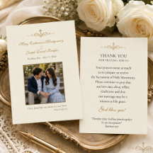 写真入りキリスト教の婚約者向け祈りのカード
