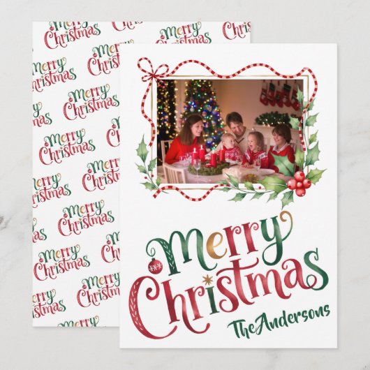 写真入りクリスマスカード(オーダーメイド) シーズンカード (正面/裏面)