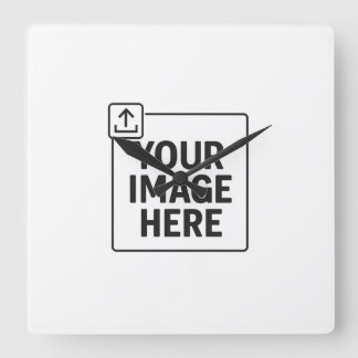 写真入りスクエア時計 スクエア壁時計