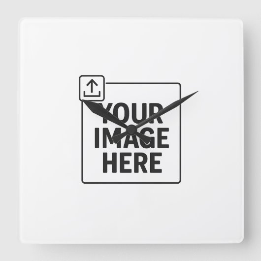 写真入りスクエア時計 スクエア壁時計 (正面)