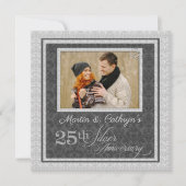 写真入りダマスク25周年記念品 招待状 (正面)