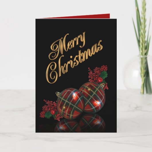 写真入りブラックのメリークリスマス シーズンカード (正面)