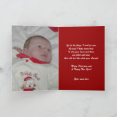 写真入りブラックのメリークリスマス シーズンカード (内部)