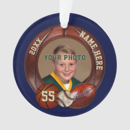 写真入り オーダーメイド スポーツ クリスマス オーナメント