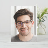 写真入り ヴェラム 背景 卒業発表カード 招待状 (スタンド正面)