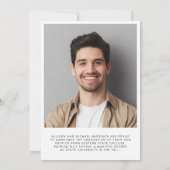 写真入り ヴェラム 背景 卒業発表カード 招待状 (裏面)