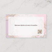 写真入り 花柄 パープル ピンク 美しい サロン スクール 美容 名刺♡ 名刺 (裏面)