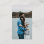 写真全体、金のQRコードとスクリプトの結婚式出欠確認カード エンクロージャーカード (裏面)