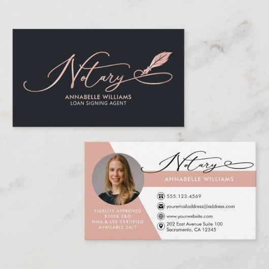 写真公モダン証署名業者 名刺 (正面/裏面)