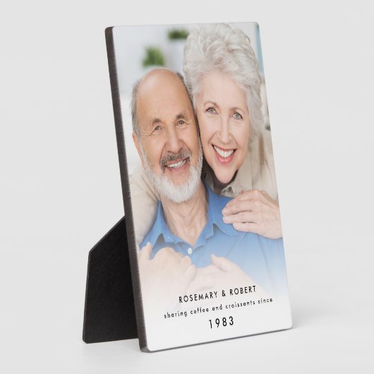 写真共有 コーヒーとクロワッサン 付き合ってからの年数 フォトプラーク (側面)