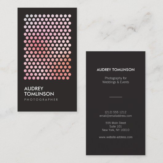 写真円のパターン（縦） 名刺 (正面/裏面)