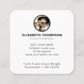 写真写スタイリッシュ真者QRコード スクエア名刺 (裏面)