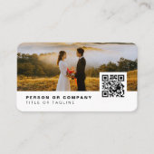 写真写スタイリッシュ真者QRコード 名刺 (正面)