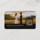 写真写スタイリッシュ真者QRコード 名刺 (正面)