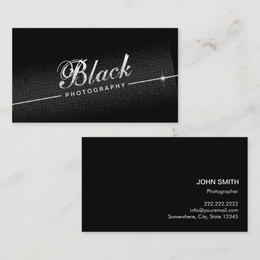写真写モダン真の黒人写真家 名刺 (正面/裏面)