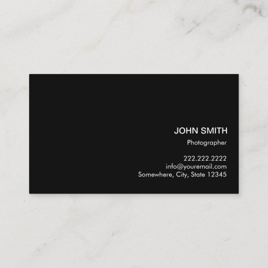 写真写モダン真の黒人写真家 名刺 (裏面)