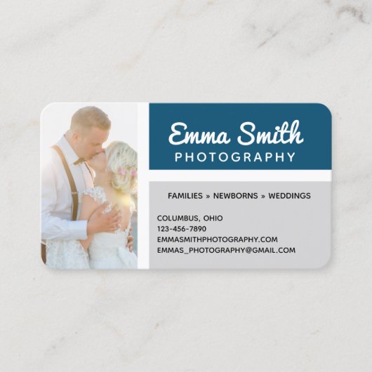 写真写真 – ロゴの追パーソナライズされた加 名刺 (正面)