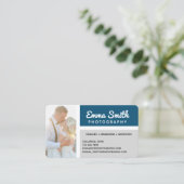 写真写真 – ロゴの追パーソナライズされた加 名刺 (スタンド正面)