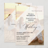 *写真写真RSVP QR AR6 DIY 結婚's 招待状 (正面/裏面)