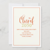 写真出モダン学シンプル金ゴールド科 招待状 (裏面)