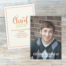 写真出モダン学シンプル金ゴールド科 招待状