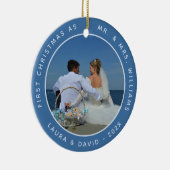 写真初めてのクリスマスはMr.Mr.And Mrs.Blue 結婚's セラミックオーナメント (右)