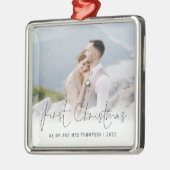写真初めてのクリスマスミセス・ネーム・イヤー メタルオーナメント (左)
