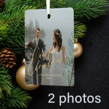 写真初めてのクリスマス2枚たった今結婚しました