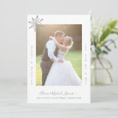 写真初めてのクリスマス2枚結婚した シーズンカード (スタンド正面)