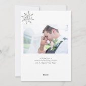 写真初めてのクリスマス2枚結婚した シーズンカード (裏面)