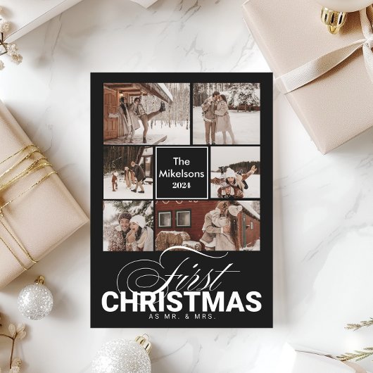 写真初めてのクリスマス6枚をMr & Mrs. シーズンカード