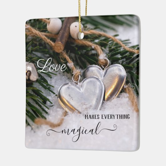 写真初めてのクリスマス セラミックオーナメント (左)