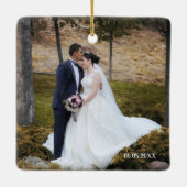 写真初めてのクリスマス セラミックオーナメント (裏面)