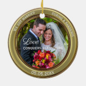 写真初めてのクリスマス セラミックオーナメント (裏面)