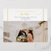 写真初めてのクリスマス 箔シーズンポストカード (正面)