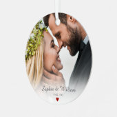 写真初めてのクリスマスMr.とMrs.オーナメント メタルオーナメント (正面左)