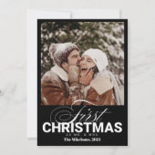 写真初めてのクリスマスMr. & Mrs. シーズンカード (正面)