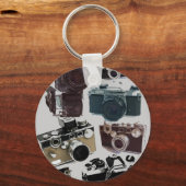 写真動揺して写真レトロカメラ キーホルダー (正面)