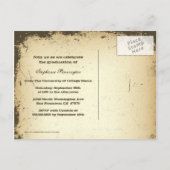 写真動揺して卒業発表 インビテーションポストカード (裏面)