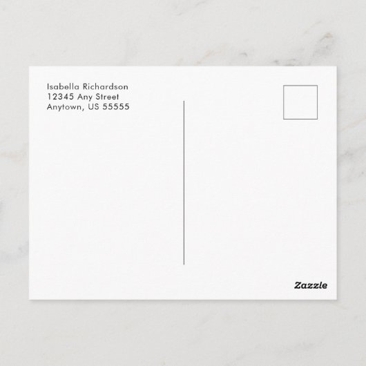 写真卒業ありがとう |木素朴目 ポストカード (裏面)