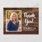 写真卒業ありがとう |木素朴目 ポストカード (正面)