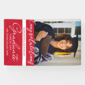 写真卒業おめでとう2023年の卒業クラス赤 横断幕 (横)